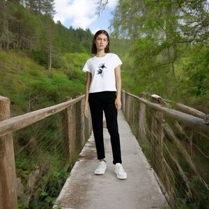 Chico's Women's Dark Gray Ankle Jeans 1 (8) Mid Rise Stretch Cotton Blend EXC